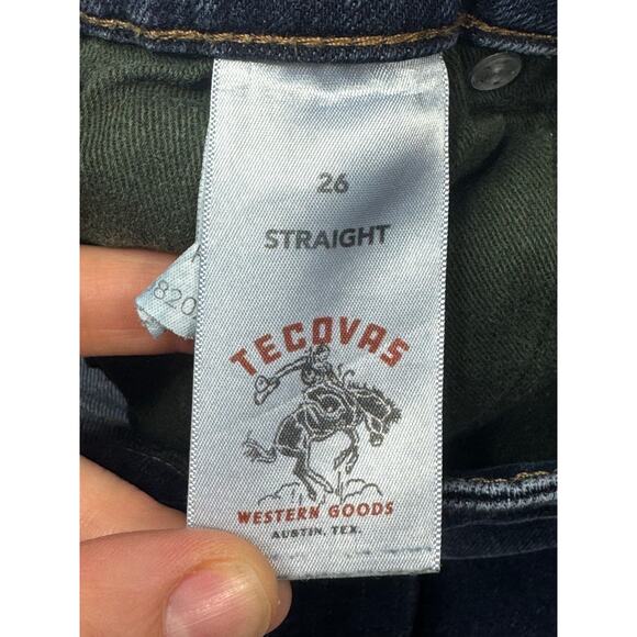 Tecovas Women's Mid Rise Straight Leg Blue Denim Jeans - Size 26x29 - Picture 4 of 6